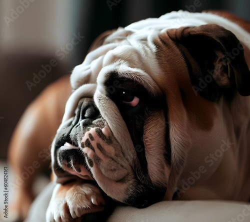 cane bulldog triste