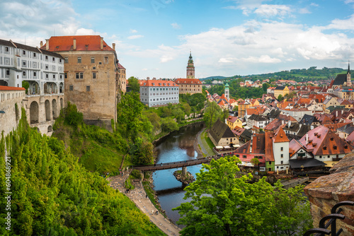 The amazing city of Cesky Krumlov in the Czech Republic. European historical center and splendor.