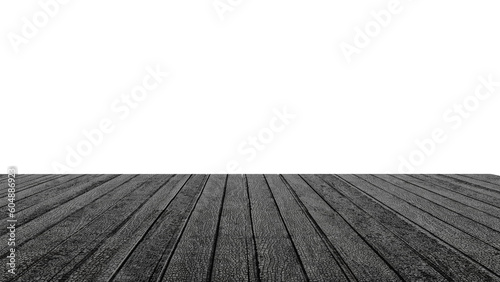 A blank empty wooden table top for product placement.