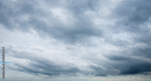 Overcast sky with gray clouds