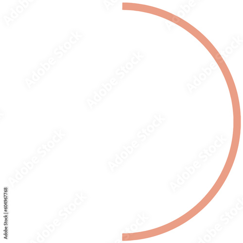 geometry line semicircle open vector editable 