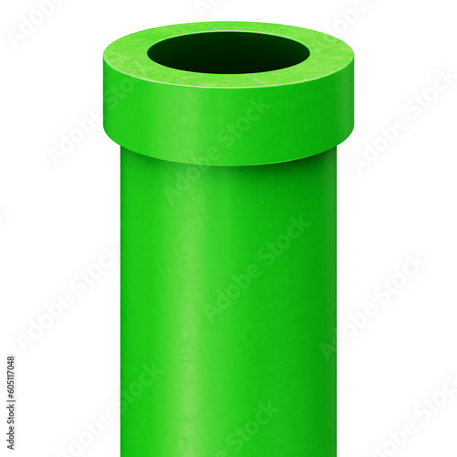 Green pipe 3D illustration