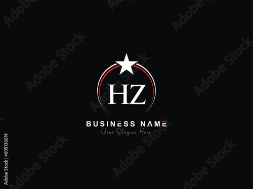 Letter HZ h&z logo vector, professional hz logo letter with star design