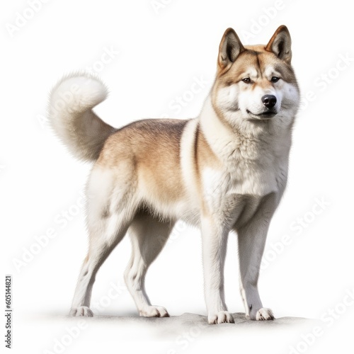dog, akita inu, husky, animal, pet, white, puppy, isolated, breed, akita, sitting, inu, portrait, canine, cute, mammal, shiba, domestic, purebred, studio, siberian, pedigreed, young, white background,