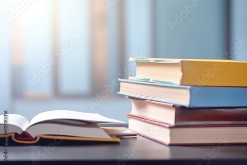 Banner with books, Business and education background, Back to school concept
