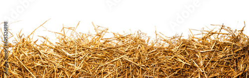 a bunch of straw as border, isolated with transparent background PNG file