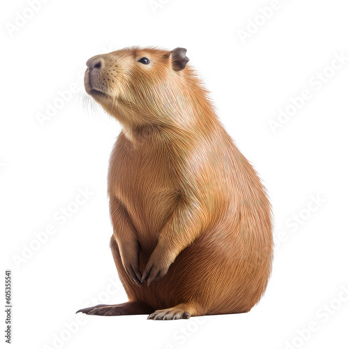 capybara on a transparant background, PNG, Generative Ai