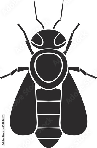 Insect order Hymenoptera bee geometric icon illustration