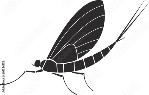 Insect order ephemeroptera mayfly geometric icon illustration