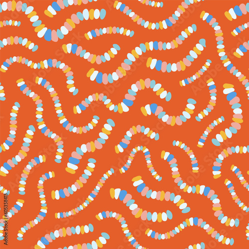 Abstract seamless pattern with mosaic stone shapes.