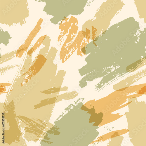 Abstract watercolor brush stroke, smear seamless pattern