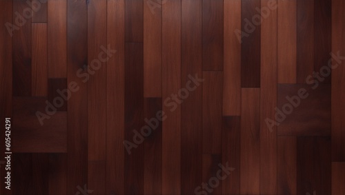 Parquet wood texture, dark wooden floor background, generative ai, 