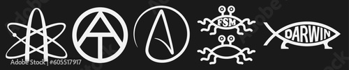 Atheism Symbols - Ai Illustrator