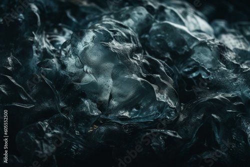 A translucent, lustrous ice pattern. Generative AI