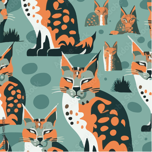 cute simple lynx pattern, cartoon, minimal, decorate blankets, carpets, for kids, theme print design 