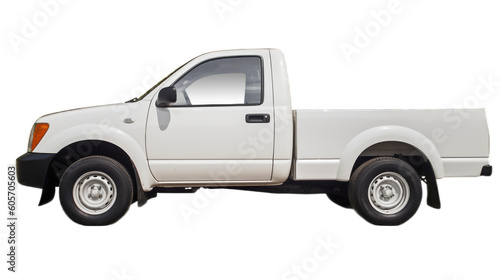 Pickup truck isolated on transparent background. Generative AI