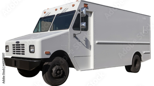 Armored truck isolated on transparent background. Generative AI