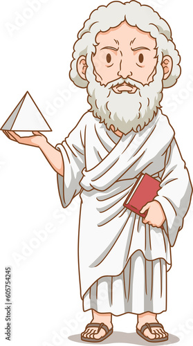 Cartoon character of Pythagoras was an ancient Greek philosopher.