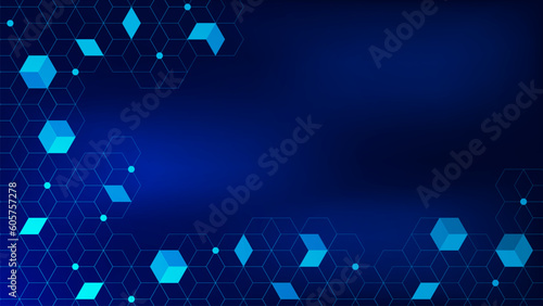 Abstract isometric digital blocks for blockchain and modern technology concept background.