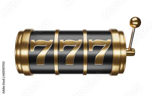 black gold slot machine 777 jackpot element isolated on white background. black gold slot machine 777 jackpot element isolated. black gold slot machine 777 jackpot element 3d render