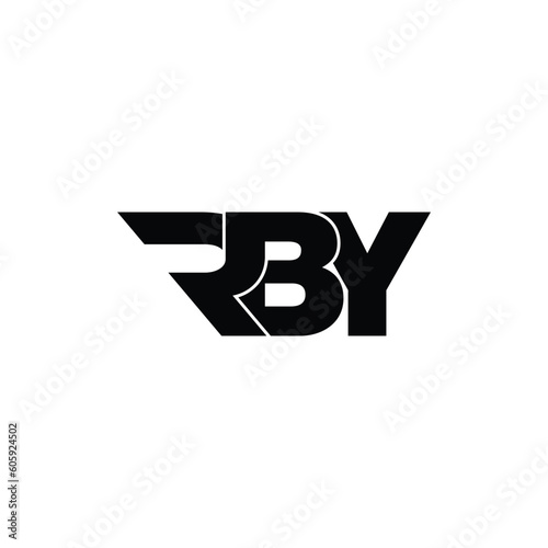 RBY letter monogram logo design vector