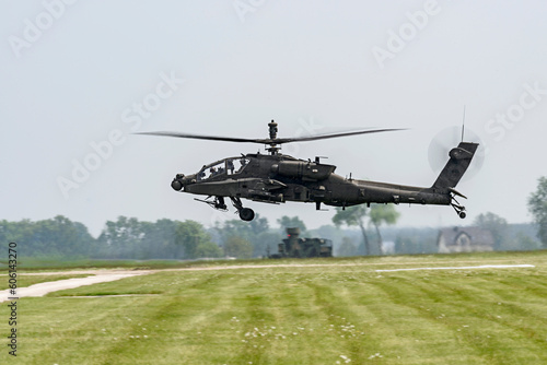 AH-64 Apache in flight during an airshow