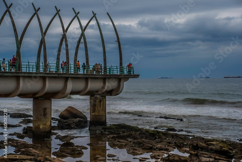 Umhlanga whalebone pier seascape in Umhlanga rocks Durban