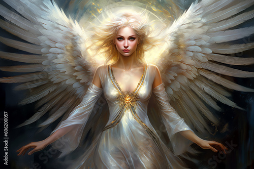 Beautiful female angel - Generative AI