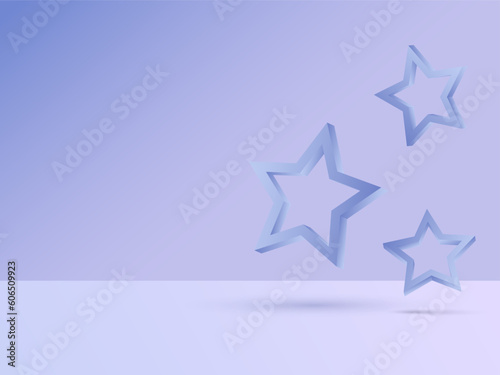 3d background products minimal scene with lavender stars 3d. display background vector 3d rendering with stars. place for products 3d and text. Stage showcase on pedestal studio lavender