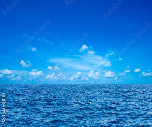 Blue sunny sea water surface