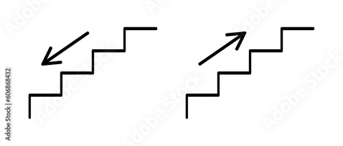 schody ikona na białym tle