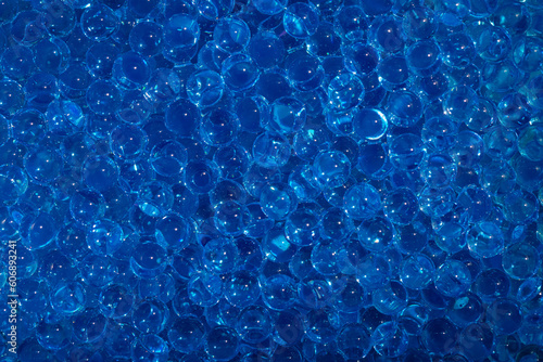 blue small transparent balls absorbent