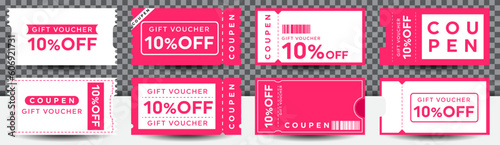 Vector design COUPON FASHION TICKET CARD template element for graphic design. Illustration of graphic vector elements. Vector design