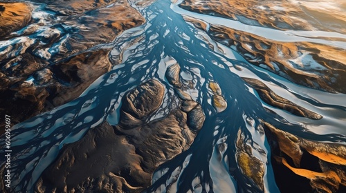 Screen saver background abstract pattern of rivers, running water and natural landscapesMade with the highest quality generative AI tools