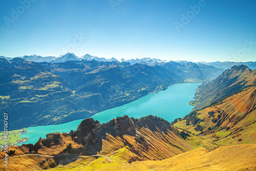 Blick über Brienz, und Brienzer See, Schweiz 