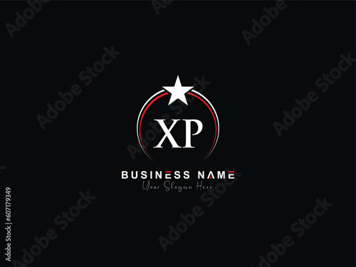 Xp, xp x p luxury creative circle logo icon vector stock
