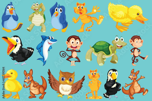 Set of cute animals vector by the greatest graphics