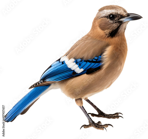 Jay bird isolated on the transparent background PNG. AI generative