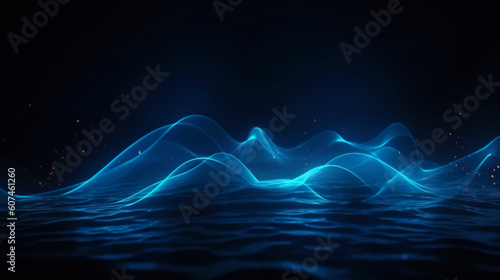 a illustrations of colored energies, vibrations of the sound of music, light waves