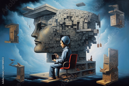 Subconscious mind, unveiling its hidden depths and complexities. the enigmatic landscapes of dreams, desires, fears, and untapped potential. Ai generated