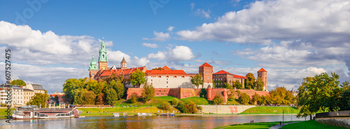 Wawel castle in Krakow, Poland, Europe. Famous landmark on river Wisla