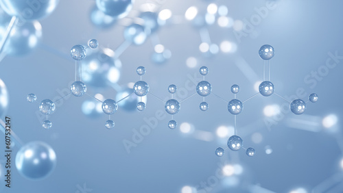 arginine molecular structure 3d, flat model, amino acid, structural chemical formula view from a microscope