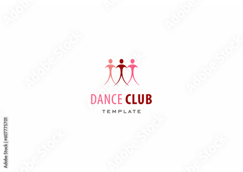 Template minimalist logo design solution for dance club or dance school