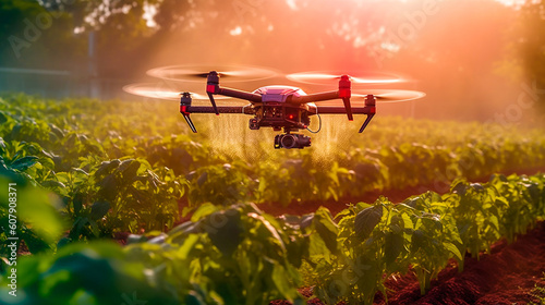 Revolutionary AI-Enabled Drone for Efficient Agrochemical Application. Generative AI.