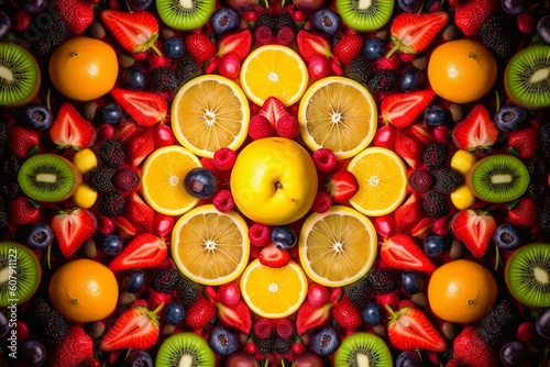 Fruits kaleidoscope 