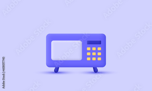 illustration creative microwave 3d vector icon symbols isolated on background.3d design cartoon style. 