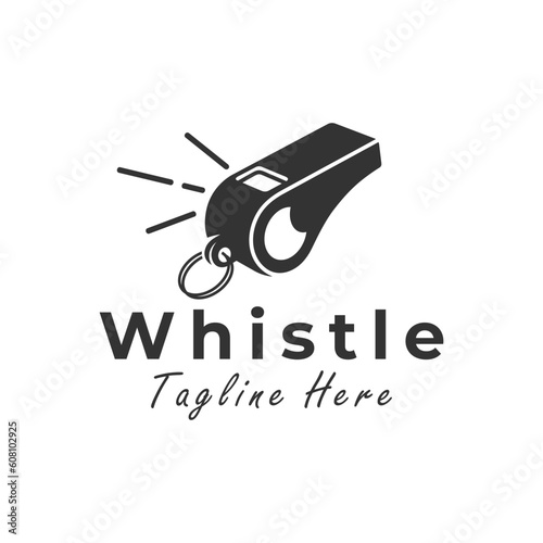 sport whistle vector illustration logo