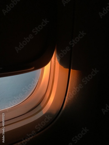 clear sky on an airplane