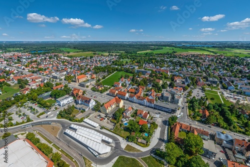 Blick auf die Stadt Königsbrunn in Schwaben