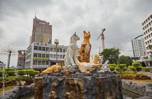 The colorful city of Kuching in Malaysia's Sarawak Province on Borneo island is known for its unique architecture